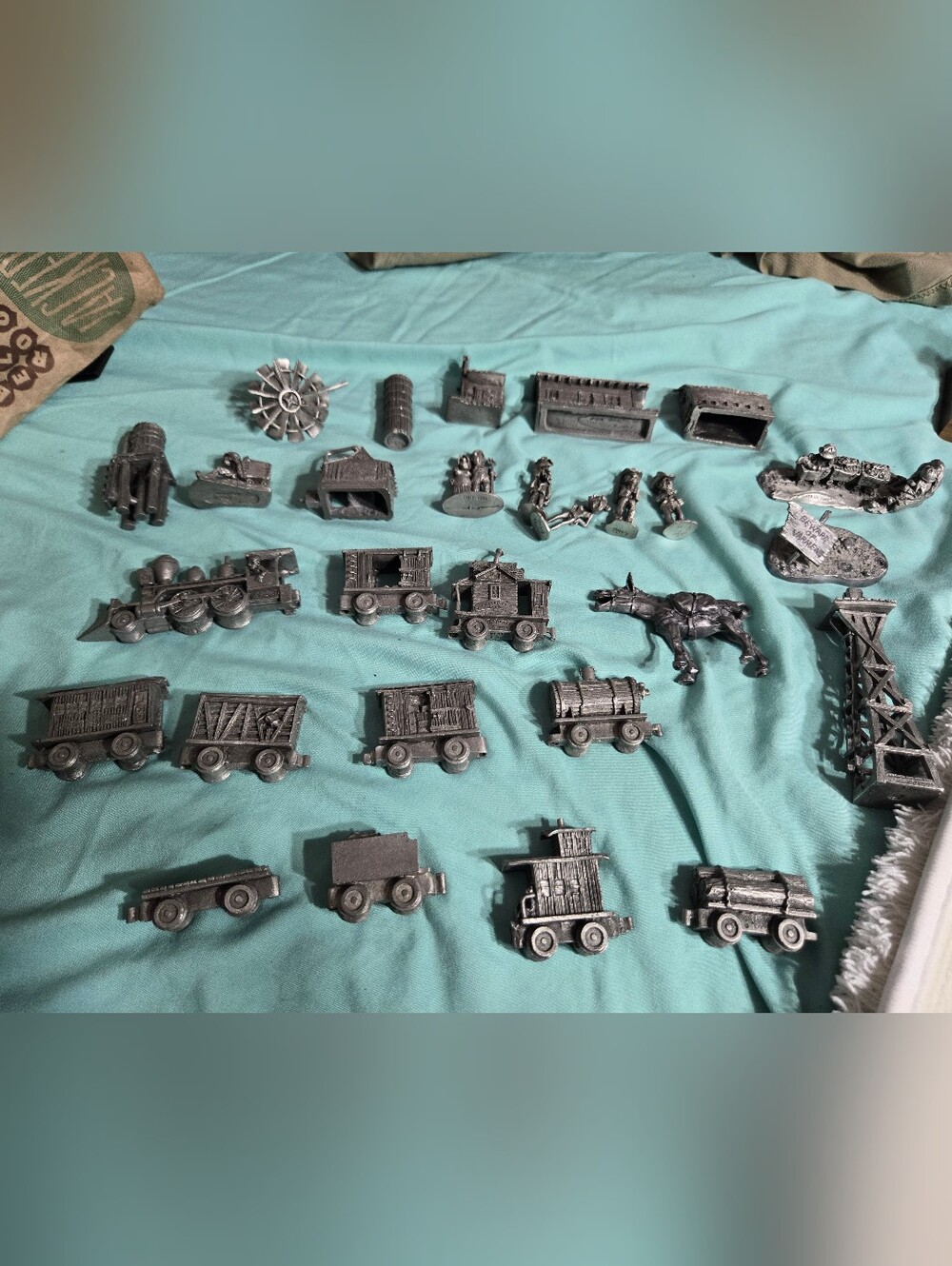 Vintage Boyd Perry Pewter Metal Statues Railroad Collection